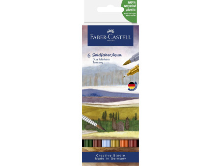 FABER-CASTELL Marqueur aquarelle GOLDFABER, étui Toscane