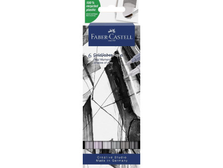 FABER-CASTELL Marqueur aquarelle GOLDFABER, étui Tons gris