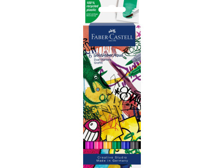 FABER-CASTELL Marqueur aquarelle GOLDFABER, étui Graffitis