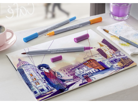 FABER-CASTELL Marqueur aquarelle GOLDFABER, étui Candy Shop