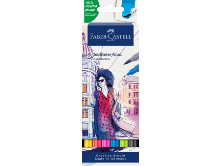 FABER-CASTELL Marqueur aquarelle GOLDFABER, étui de 6