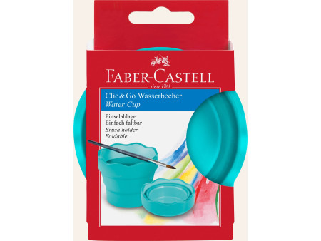 FABER-CASTELL Gobelet CLIC & GO, turquoise