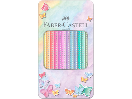 FABER-CASTELL Crayon de couleur SPARKLE PASTEL, étui de 12