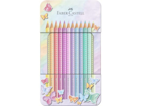 FABER-CASTELL Crayon de couleur SPARKLE PASTEL, étui de 12