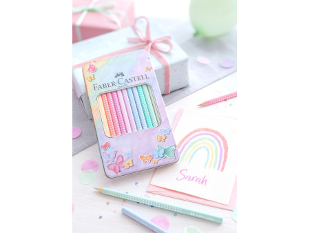 FABER-CASTELL Crayon de couleur SPARKLE PASTEL, étui de 12