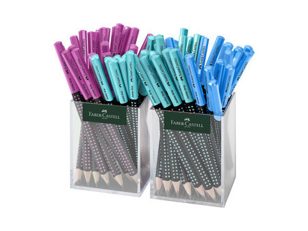 FABER-CASTELL Crayon graphite Jumbo GRIP TWO TONE, carquois