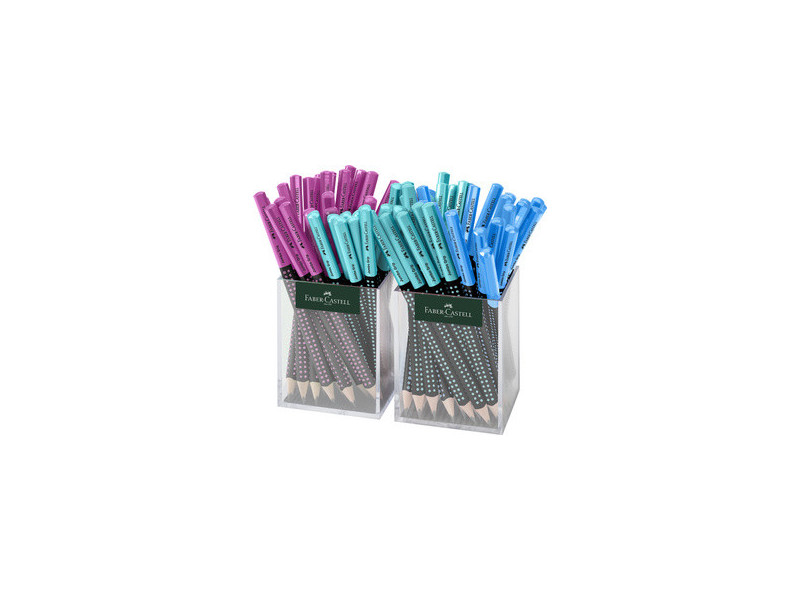 FABER-CASTELL Crayon graphite Jumbo GRIP TWO TONE, carquois