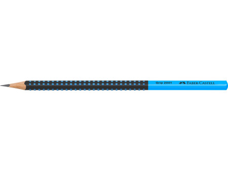 FABER-CASTELL Crayon graphite GRIP 2001 TWO TONE, bleu