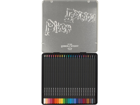 FABER-CASTELL Crayon de couleur Black Edition, étui de 24