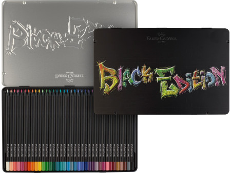 FABER-CASTELL Crayon de couleur Black Edition, étui de 36