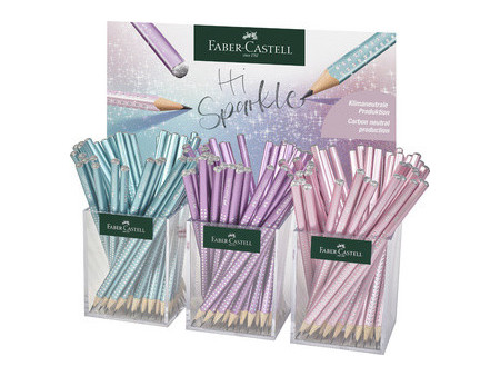 FABER-CASTELL Crayon de papier GRIP SPARKLE Cosmic, 3 pots