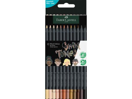 FABER-CASTELL Crayon de couleur triangulaire Black Edition