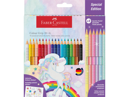 FABER-CASTELL Crayon de couleur triangulaire Colour GRIP