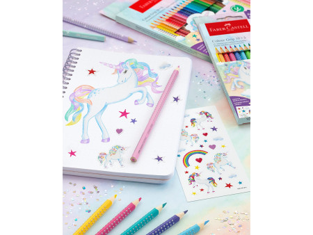 FABER-CASTELL Crayon de couleur triangulaire Colour GRIP
