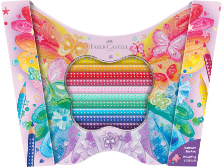 FABER-CASTELL Crayon de couleur triangulaire GRIP SPARKLE