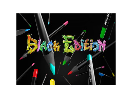 FABER-CASTELL Crayon de couleur Black Edition, étui de 100