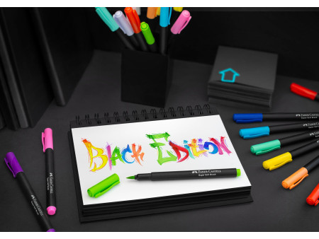 FABER-CASTELL Feutre Black Edition, étui de 20