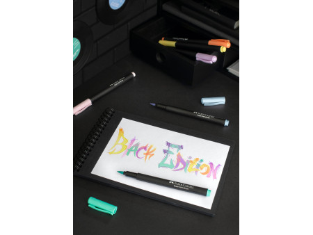 FABER-CASTELL Feutre Black Edition pastel, étui de 6