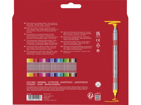 FABER-CASTELL Feutre double pointe, étui de 40