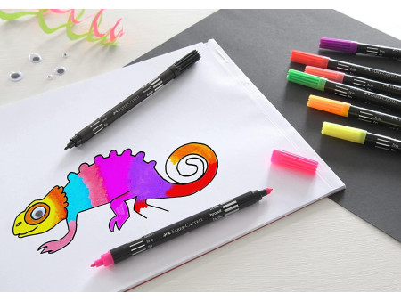FABER-CASTELL Feutre double pointe, étui de 40