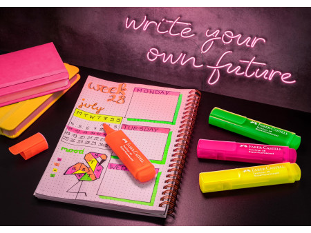 FABER-CASTELL Surligneur TEXTLINER 1546 NEON, étui de 4