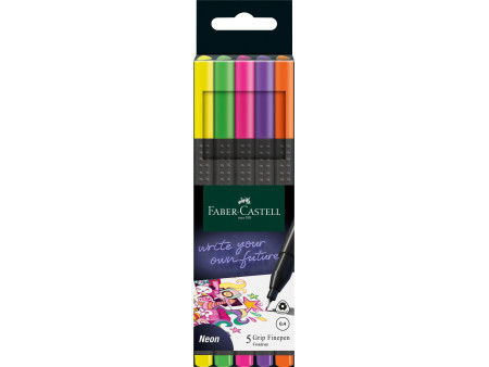 FABER-CASTELL Feutre pointe fine GRIP FINEPEN fluo, étui