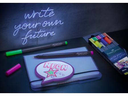 FABER-CASTELL Feutre pointe fine GRIP FINEPEN fluo, étui