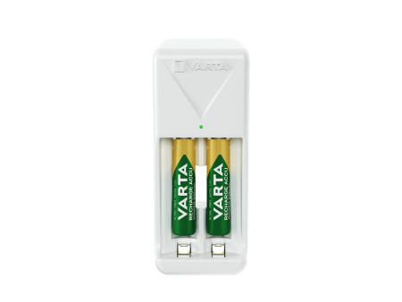 VARTA Chargeur Mini Charger, équipé de AAA, blanc