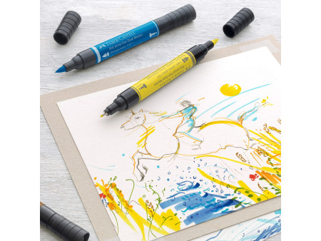 FABER-CASTELL Feutre PITT artist pen Dual Marker, étui de 10