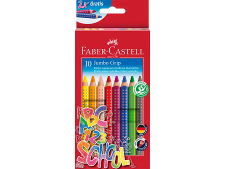 FABER-CASTELL Crayon de couleur Jumbo GRIP, étui promo