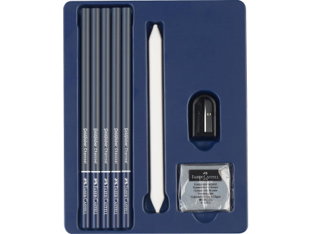 FABER-CASTELL Kit de dessin GOLDFABER CHARCOAL, 8 pièces