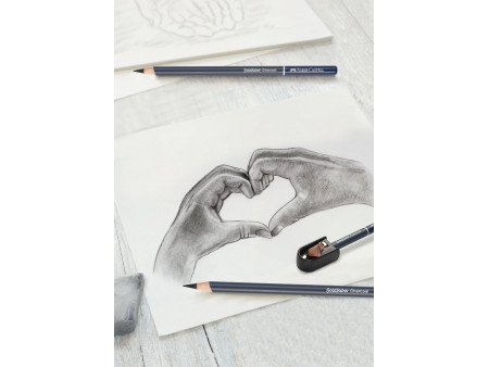 FABER-CASTELL Kit de dessin GOLDFABER CHARCOAL, 8 pièces