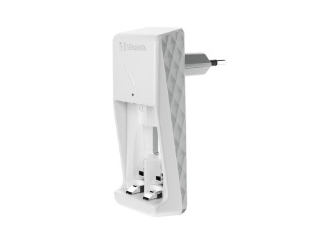 VARTA Chargeur Mini Charger, équipé de AA, blanc