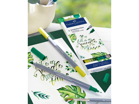 FABER-CASTELL Marqueur aquarelle GOLDFABER, Jungle, étui