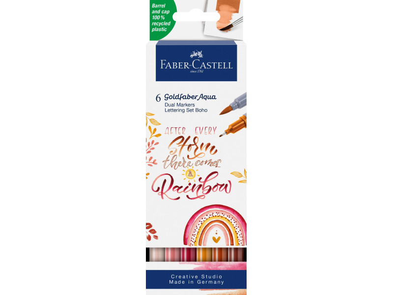 FABER-CASTELL Marqueur aquarelle GOLDFABER, BoHo, étui