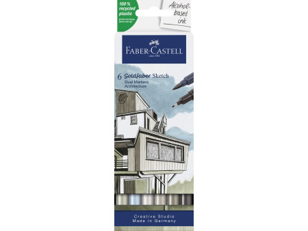 FABER-CASTELL Marqueur Sketch GOLDFABER, étui de 26