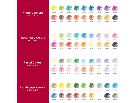 TOMBOW Feutre double pointe 'ABT DUAL BRUSH PEN',tons pastel