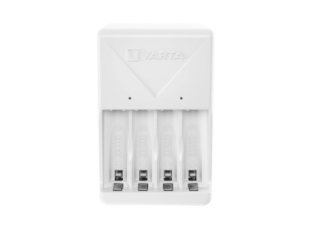 VARTA Chargeur Plug Charger, équipé de AA, blanc