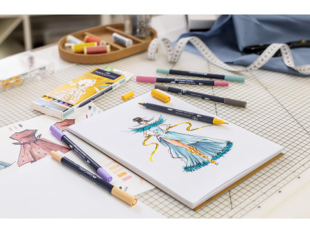 FABER-CASTELL Marqueur Sketch GOLDFABER, étui de 6 Kawaii