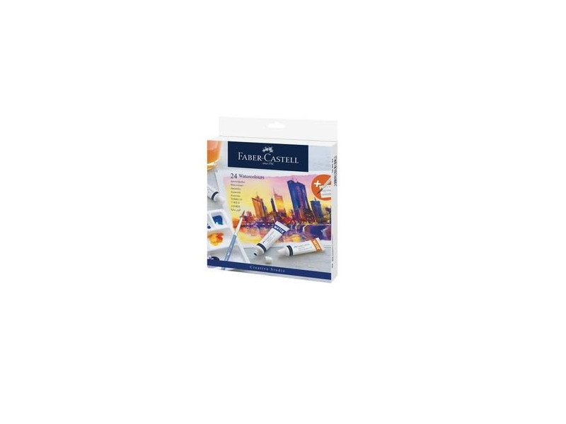 FABER-CASTELL Aquarelle en tube, étui carton de 24