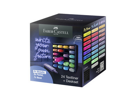 FABER-CASTELL Surligneur TEXTLINER 1546, en set de bureau