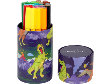 FABER-CASTELL Feutre CONNECTOR PEN, Dinobox de 20