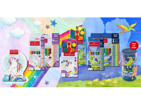 FABER-CASTELL Crayon de couleur Colour GRIP Dino, 10+3