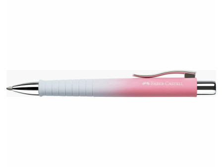 FABER-CASTELL Stylo à bille POLY BALL, blanc / rose