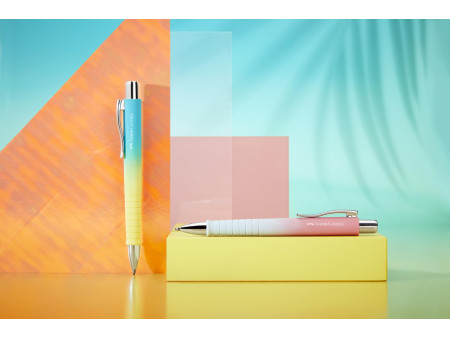 FABER-CASTELL Stylo à bille POLY BALL, blanc / rose