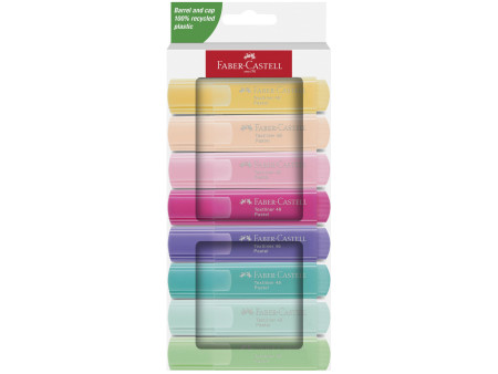 FABER-CASTELL Surligneur TEXTLINER 46 PASTEL, étui de 8