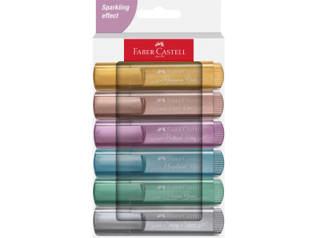 FABER-CASTELL Surligneur TEXTLINER 46 METALLIC, étui de 6