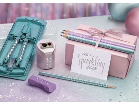 FABER-CASTELL Kit d'écriture GRIP SPARKLE, rosé