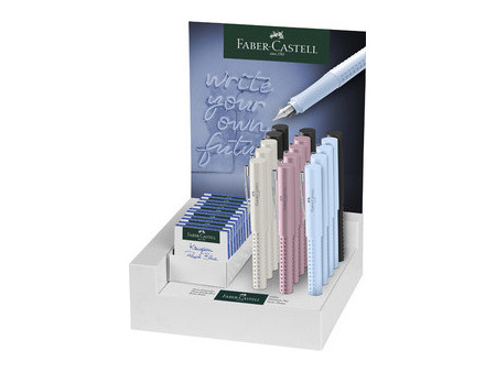 FABER-CASTELL Stylo plume GRIP 2010 M/F, en présentoir