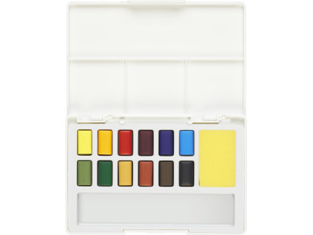 FABER-CASTELL Peinture aquarelle en godets, étui de 12